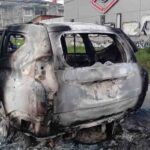 mobil pajero terbakar