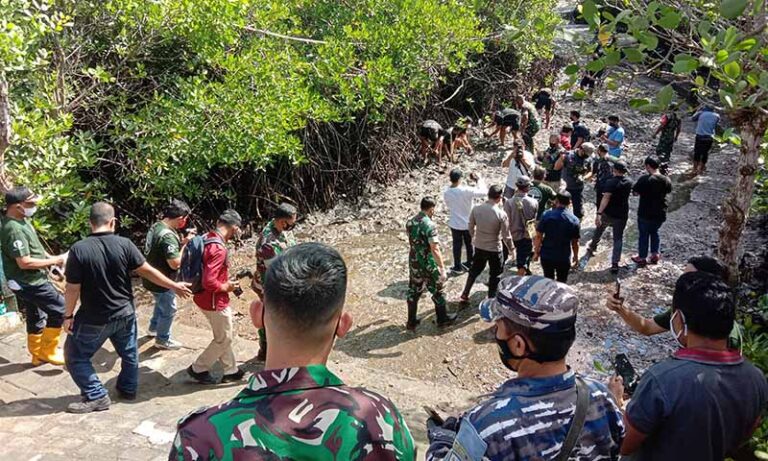 Penanaman dan pembersihan sampah hutan Mangrove Bali