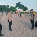 Kunjungan  Membludak, Personil Polsek Kuta Utara Dan Polres Badung Amankan Pantai