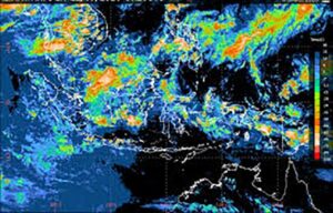 Cuaca Ekstrem terpantau oleh BMKG.