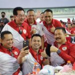 Jaksa Agung Burhanuddin bersama ketua MPR Bambang Susatyo dan Rafi Ahmad