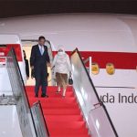 Presiden Joko Widodo dan Ibu Iriana Joko Widodo beserta rombongan tiba di Bandara Internasional Soekarno-Hatta, Tangerang, pada Jumat dini hari, 29 Juli 2022, setelah melakukan kunjungan kerja ke tiga negara di kawasan Asia Timur yaitu Republik Rakyat Tiongkok (RRT), Jepang, dan Korea Selatan.