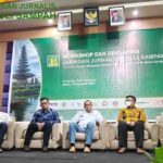 Sejumlah narasumber memaparkan materi saat talk show “Jurnalis Bangkit Mengawal Sampah, Menuju Indonesia Merdeka Sampah” Senin (22/8/2022) di Denpasar.