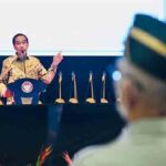 Presiden Joko Widodo menghadiri peresmian pembukaan Silaturahmi Nasional (Silatnas) Persatuan Purnawirawan TNI AD (PPAD) Tahun 2022 yang digelar di Sentul International Convention Center (SICC), Kabupaten Bogor, pada Jumat, 5 Agustus 2022.