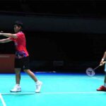 priyani Rahayu dan Siti Fadia Silva Ramadhanti berlatih di Maruzen Intec Arena, Osaka, Jepang, Senin (29/8/2022), jelang kejuaraan Japan Open 2022.