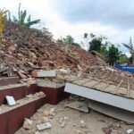 Kerusakan akibat gempa bumi bermagnitudo 5,6 di Cianjur, Jawa Barat, Senin (21/11/2022)