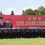 Suasana Gladi Pengamanan KTT G20 di Lapangan Renon Denpasar, Minggu (6/11/2022).