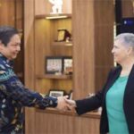 Menteri Koordinator Bidang Perekonomian, Airlangga Hartarto dan Dubes Australia untuk Indonesia, Penny William.