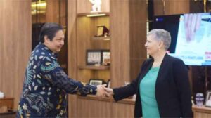 Menteri Koordinator Bidang Perekonomian, Airlangga Hartarto dan Dubes Australia untuk Indonesia, Penny William.