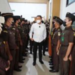 Jaksa Agung Burhanuddin ST melakukan kunjungan ke Kejaksaan Negeri lombok Nusa Tenggara Barat