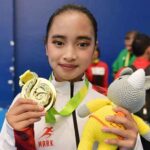 Torehan membanggakan mampu diukir atlet wushu putri junior Thalia Marvelina Tanzil yang berhasil mempersembahkan medali emas untuk Indonesia di Kejuaraan Dunia Wushu Junior 2022 di ICE BSD, Tangerang, Banten, (7/12) siang.