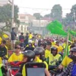 Ratusa pendukung Timnas Brasil di Kota Ambon, turun ke Jalan merayakan kemenangan tim kesayangan mereka.