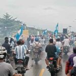 Ribuan pendukung Timnas Argentina, memadati jalan-jalan di Kota Ambon.