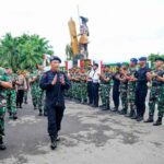 Kapolri Jenderal Pol Listyo Sigit Prabowo bersama Panglima TNI Laksamana Yudo Margono.