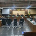 Suasana sidang perkara dugaan koruspi impor baja