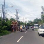 Pembangunan tapal batas yang dilakukan Desa Adat Pemogan di Jalan Griya Anyar