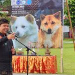 Bupati Bangli Sang Nyoman Sedana Arta saat membuka kontes Anjing Kintamani