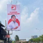 Baliho dukungan Kaesang Pangarep sebagai calon wali kota Depok di Jalan Margonda Raya, Depo. (Foto: Dok. DPD PSI Depok)