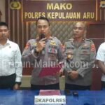 Keterangan Pers Kapolres Kepulauan Aru AKBP Dwi Bachtiar Rivai, SIk., M.H. (Foto: Tribun Maluku)