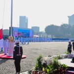 Presiden Jokowi bertindak selaku inspektur upacara Peringatan Hari Lahir Pancasila yang digelar di Sisi Selatan Monumen Nasional (Monas), Jakarta, pada Kamis, 1 Juni 2023. (Foto: BPMI Setpres/Laily Rachev)