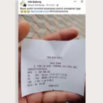 Screenshot karcis pembayaran tiket parkir di Pantai Berawa