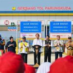 Presiden Jokowi meresmikan Jalan Tol Ciawi-Sukabumi ruas Cigombong-Cibadak di Gerbang Tol Parungkuda, Kabupaten Sukabumi, Provinsi Jawa Barat Jumat (4/8/2023) (Foto: BPMI Setpres/Laily Rachev)