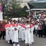 Tarian Kasidah dan Paduan Terompet, Iring Perarakan Arca Kristus di Kota Ambon 