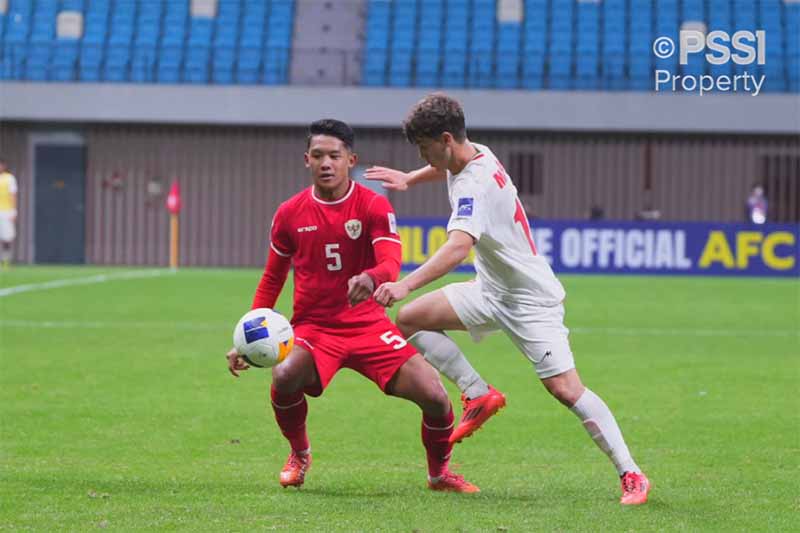 Timnas U-20 Indonesia saat berlaga melawan Iran pada laga Grup C Piala Asia U-20 2025